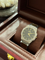 Sapphire - Two Tone Silver with Gold Color - Moissanite Diamond Watch