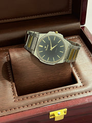 Sapphire - Two Tone Silver with Gold Color - Moissanite Diamond Watch