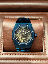 Royal Oak Double Balance Wheel Open Blue Skeleton Dial Automatic Mens Watch